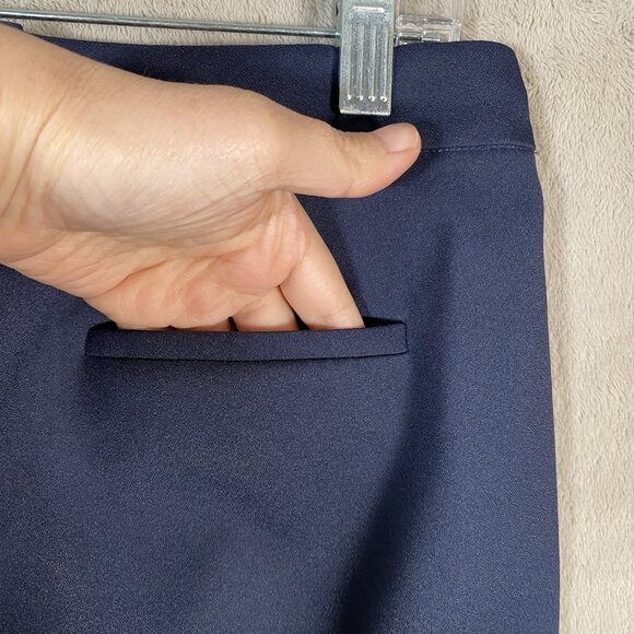 J Crew Sailor Dress Pants Women 2 Navy Trouser Gold Crest Button Nautical Preppy - Picture 8 of 16